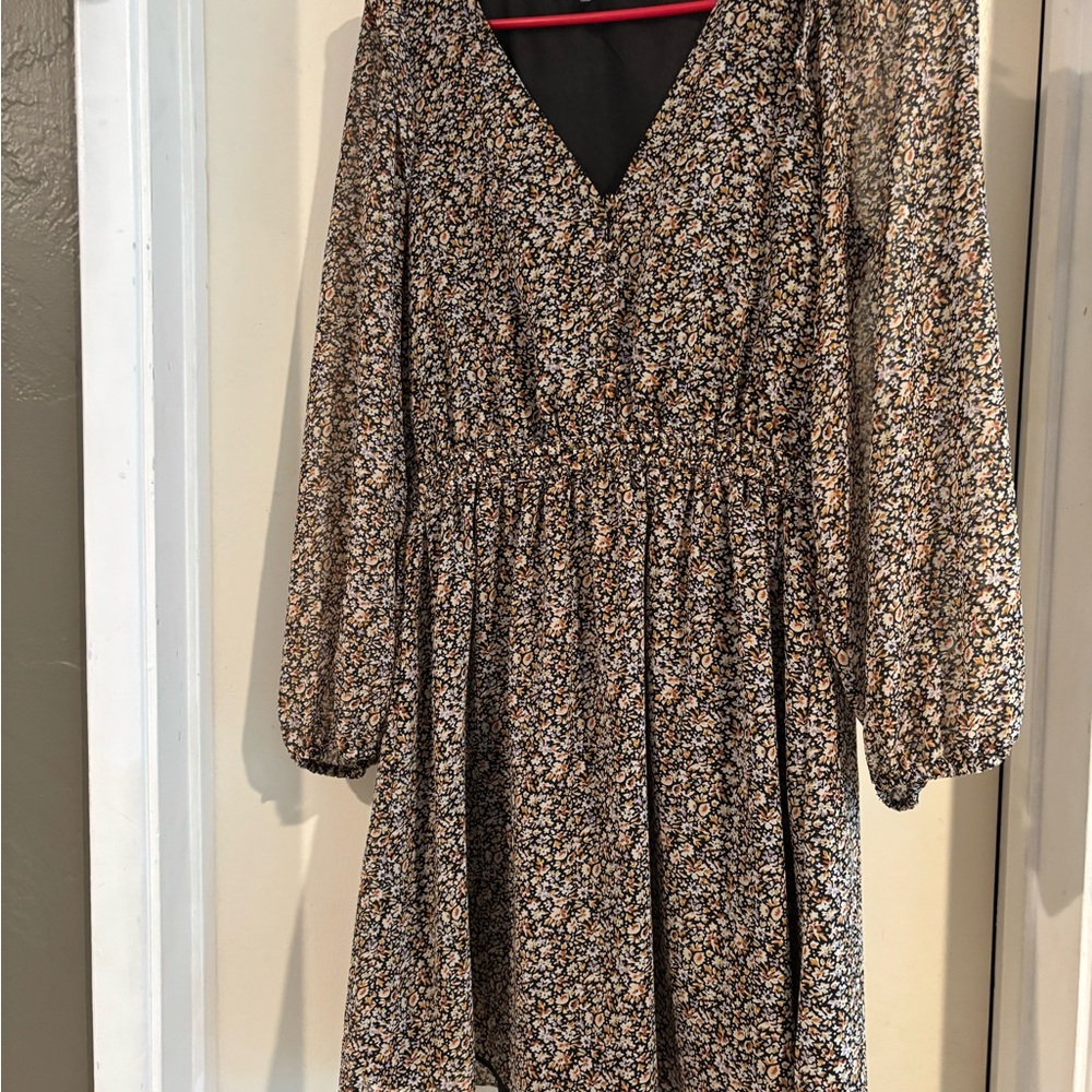 Madewell Black and White Floral Dress